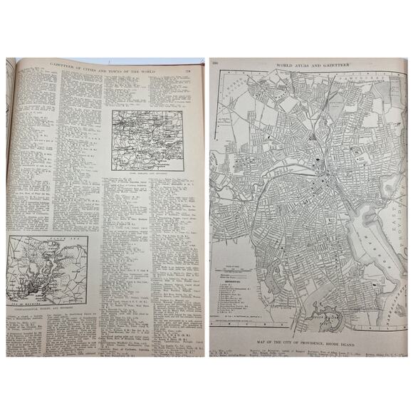 Antique 1922 Edition New World Atlas And Gazatteer P. F. Collier And Son Comapny - Picture 10 of 10